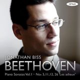 PIAS Nederland Jonathan Biss - Beethoven Piano Sonatas Vol.1. Nos 5,11,12 & 26 'Les Adieux' (CD)