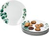 MamboCat Set van 6 taart dessertborden 20,3cm eucalyptus wit