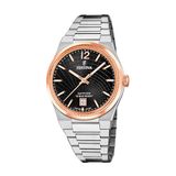 Festina Swiss Made Dameshorloge Anal. van RVS 316l Zilverkleurig