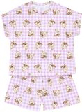 Chicco Korte Pyjama Meisje Geruit Roze Katoen Maat 80