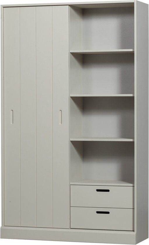 WOOOD Mila Schuifdeurkast - Grenen - Dust - 200x120x42