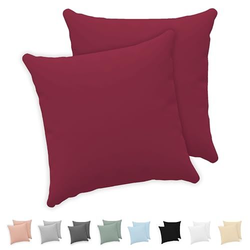 Twinzen® Kussensloop 80x80 (Set van 2) - 100% Katoen Jersey