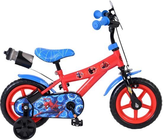 Volare Spider-Man Kinderfiets - Jongens - Mag Wheels - 12 inch - Rood