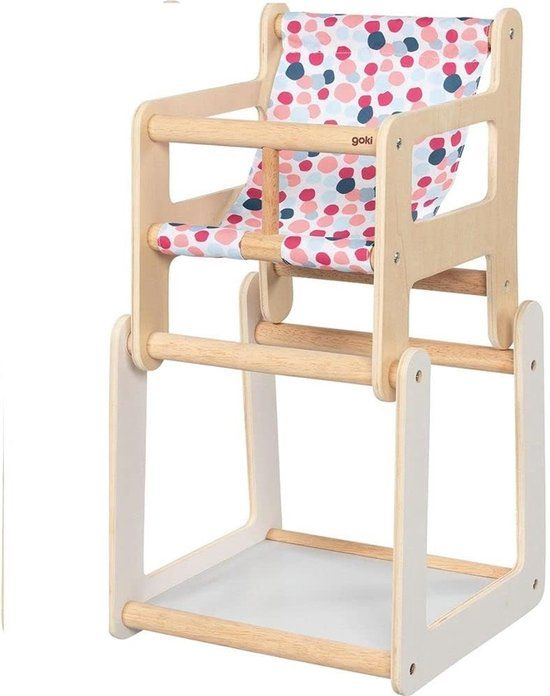 Goki Doll's High Chair with Table - 2 in 1 - For Baby Dolls - 3+ Years