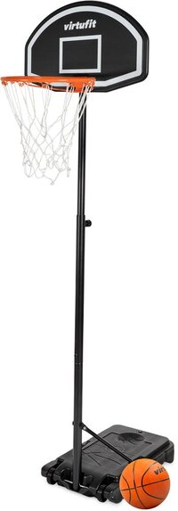 VirtuFit Basketbalpaal - Verstelbaar 170-215cm - Zwart - Met Wieltjes