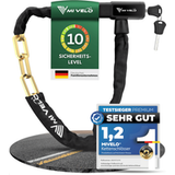 MIVELO Vélo Chaîne Antivol - 100 cm, 8 mm, Acier Noir Trempé, Verrouillage à Clé Sécurisé, pour E-bike et Scooter