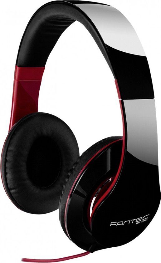 Fantec SHP-250AJ Hoofdtelefoons Bedraad Hoofdband Muziek Zwart, Rood