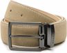 DTCH.FIT Ceinture pour homme en Suède Oliver - Boucle réglable gunmetal - Ceinture Sable - Pantalon & Jean Ceinture - 95cm