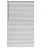 VidaXL Venetiaanse jaloezie zilver 175 x 140 cm 25 mm aluminium