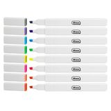 Idena 11130 - Markeerstift, 8 stuks in heldere kleuren, spievormige punt met lijndikte 1-4 mm