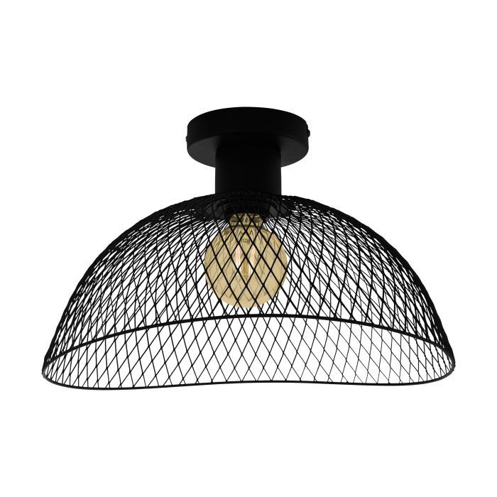 EGLO Pompeya Plafondlamp - Zwart - Staal - E27 - 44 cm