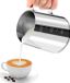Pichet à lait portable en acier inoxydable, 350 ml, avec échelle, idéal pour les baristas pour cappuccino, espresso et latte.