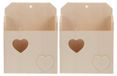 Set de 2 boîtes aux lettres en bois pour bricolage et décoration, couleur beige