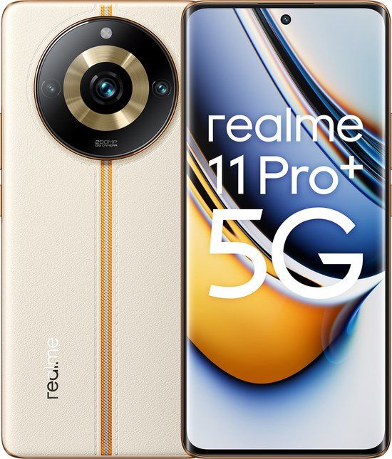 Realme 11 Pro+ Sunrise Beige 12 GB RAM 512 GB Opslag 6.7" OLED Scherm 200 MP Camera 5000 mAh Batterij