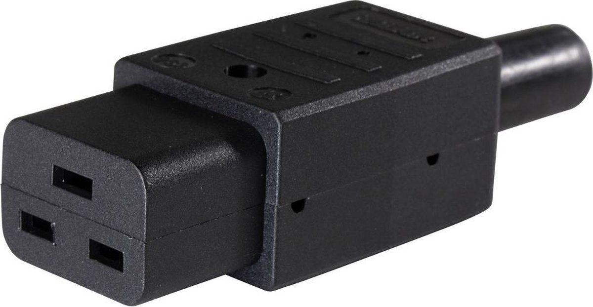 AS-Schwabe 62085 Thermoplastische Apparaataansluiting - C19 - Zwart