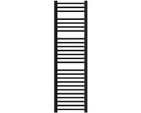 LuxeBath Design badkamerradiator Sahara, elektrisch met verwarmingsstaaf 1200 W, 400 x 1500 mm, recht, matzwart, zijaansluiting