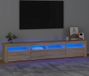 Maison Exclusive - Meuble TV avec éclairage LED, aspect chêne Sonoma, 210 x 35 x 40 cm