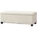 Banc de rangement bout de lit en velours côtelé avec couvercle, pour salon, chambre, entrée, 112 x 42 x 40 cm, beige