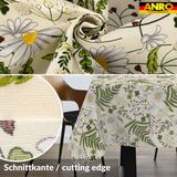 ANRO Tafelkleed Kamille Groen 180x140cm Rechte rand Afwasbaar Waterafstotend Binnen & Buiten