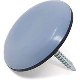 Adsamm PTFE-N-GR-25-100 PTFE-N-GR-25 100 x PTFE-glijders met spijker, grijs-blauw, Ø 25 mm