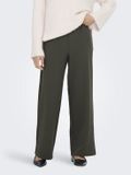 ONLY - ONLBREMEN-YO MW WIDE PANT PNT NOOS - Dames - Leggings - Beluga - Polyester/Elastaan - XL/32