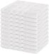 Lavea® Set van 10 Washandjes 30x30 cm | 100% Coton | Zachte & Absorberende Gastendoekjes | Gezicht, Baby, Make-up, Reizen - Wit