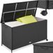 Tectake Coffre de rangement en osier - 253 L - Noir