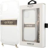 Guess iPhone 13 mini Backcase hoesje - Effen Bruin - TPU