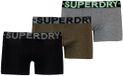 Superdry M3110475a Trunk Boxers 3 Pack Zwart/Kaki/Grijs S