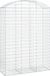 vidaXL Gabion - curved - 150x50x200/220 cm - galvanized - iron