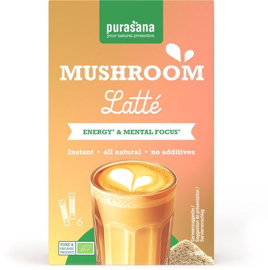 Purasana Latté Mushroom BIO - 6 x 10 gr
