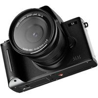 ELVANZA HD-digitale camera, spiegelreflexontwerp met touchscreen, draagbaar en handig voor op reis, foto- en videofunctie in één, 64 GB, zwart