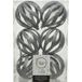 Decoris Christmas Silver Kerstballen - 6x open - zilver - 8 cm -