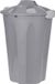 Bella Kunststof wasmand met deksel rond gris 40 liter