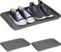 Merkloos Relaxdays schoenen lekbak - set van 3 - groot - 60 x 40 cm - kunststof - grijs