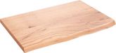 vidaXL - Wastafelblad - 60x40x2 - behandeld - massief - hout - lichtbruin
