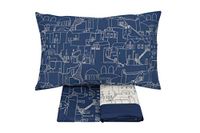 Gabel Beddengoedset voor eenpersoonsbed, iOS, blauw