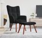 Maison Exclusive Fauteuil relax avec repose-pieds, velours noir