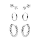 KARMA Jewelry sterling zilveren oorbellen Teddy (set van 3)