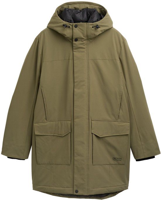 Tom Tailor Denim Parka met waterafstotende functie - Maat S - jungle soil green