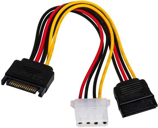 Akyga AK-CA-32 SATA-kabel 0,15 m Zwart, Rood, Geel