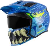Bogotto Radic Bestia 22.06 Zwart Blauw Geel Jethelm - Helm