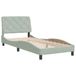 vidaXL Bedframe 100x200 cm Lichtgrijs Fluweel