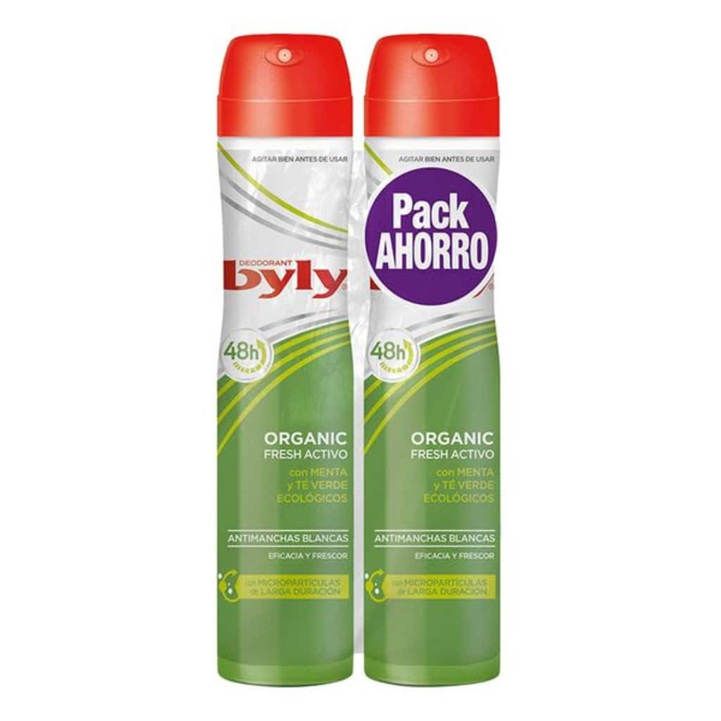 - Deodorant Spray Organic Extra Fresh Byly 2 uds