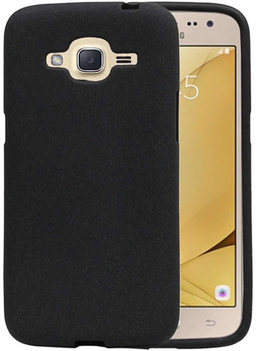 Best Cases Panda Best Cases Zwart Zand TPU back case cover hoesje voor Samsung Galaxy J2 2016