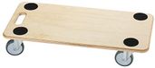 Dörner + Helmer Transportwagen Stabil-Soft, 590x290x115 mm | 200 kg draagkracht, rubberen wielen, voor kisten en meubels, naturel