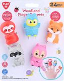 Playgo Play vingerpoppetjes bosdieren - kunststof badspeelgoed set 5 stuks.