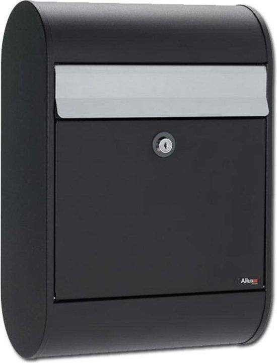 Allux Brievenbus 5000 - Zwart - Wandbrievenbus - Modern - Gegalvaniseerd staal