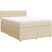 Maison Exclusive - Boxspringbed avec matelas, couleur crème, 140x190 cm, rembourré