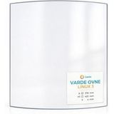 Vitre Varde Ovne Linux 3 - Verre Courbe Pour Poêle À Bois - 376 X 420 mm (l x H) - 4 mm